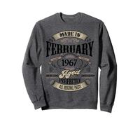Vintage 60th Birthday Legend February 1967 60 Years Old Gift Sweatshirt
