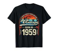 Vintage 67e Anniversaire 67 Ans Amateurs de pêche nés 1959 T-Shirt