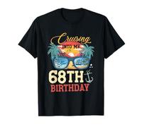 Vintage 68 Ans Cruising Into My 68e Anniversaire Croisière T-Shirt