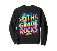 Vintage 6e année Rocks Last Day Tiny Humans Teacher Team Sweatshirt