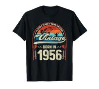 Vintage 70e Anniversaire 70 Ans Amateurs de pêche nés 1956 T-Shirt