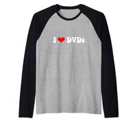 Vintage 70s I Heart DVD Manche Raglan