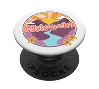 Vintage 70s Illustration Hiker Camper Nature Lover PopSockets PopGrip Adhésif