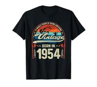 Vintage 72e Anniversaire 72 Ans Amateurs de pêche nés 1954 T-Shirt
