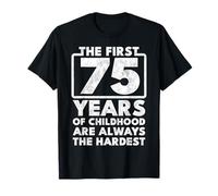 Vintage 75 Birthday Decorations Men Gag Funny Gift T-Shirt