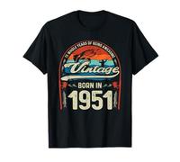Vintage 75e Anniversaire 75 Ans Amateurs de pêche nés 1951 T-Shirt
