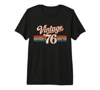 Vintage '76 1976 Style Comic Style Cinquantenaire Anniversaire T-Shirt Haut de Gamme