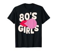 Vintage 80's Slogan Themed Party, Lips Bubble 80s Girls T-Shirt
