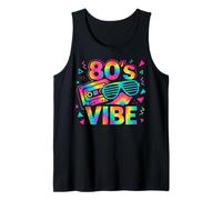 Vintage 80s Vibe Colorful Cassette Lunettes de Soleil Look Nostalgie Débardeur