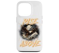 Vintage Aigle Nuages Orageux Ton Terre Nature Art Coque pour iPhone 13 Pro