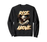 Vintage Aigle Nuages Orageux Ton Terre Nature Art Sweatshirt