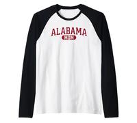Vintage Alabama Mom Varsity Style Print State Pride Women's Manche Raglan