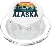 Vintage Alaska Retro Sunset Mountain Design Tees and Deco PopSockets PopGrip pour MagSafe
