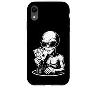 Vintage Alien Casino Poker Gambler Gambler Gambling Coque pour iPhone XR