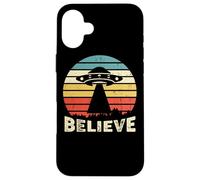Vintage Alien UFO Hunter - Je Veux y Croire Coque pour iPhone 16 Plus