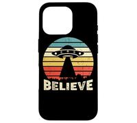 Vintage Alien UFO Hunter - Je Veux y Croire Coque pour iPhone 16 Pro