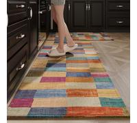 Vintage américain Tapis de Cuisine et Tapis antidérapants lavables, Tapis absorbants pour Cuisine, Devant d'évier, Tapis de Cuisine pour Sol,B,45x70cm+45x180cm