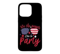 Vintage American Flag 4th July We The People Like to Party Coque pour iPhone 15 Pro Max