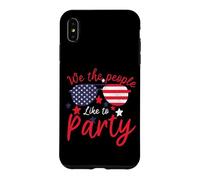 Vintage American Flag 4th July We The People Like to Party Coque pour iPhone XS Max
