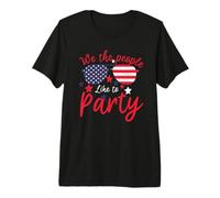 Vintage American Flag 4th July We The People Like to Party T-Shirt Haut de Gamme