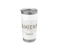 Vintage Amiens France Gobelet isotherme en acier inoxydable double paroi