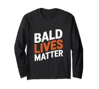 Vintage And Retro Funny Bald Men Citation Bald Lives Matter Manche Longue