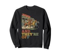 Vintage and They Off Starting Gate Horse Racing Retro Sweatshirt