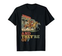 Vintage and They Off Starting Gate Horse Racing Retro T-Shirt