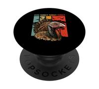 Vintage Animal Here Wild Turkey Turquie Turquie Saison de Chasse PopSockets PopGrip Adhésif