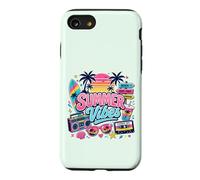 Vintage années 80 90 Nostalgie été Vibes Tropical Plage Coucher de Soleil Coque pour iPhone SE (2020) / 7/8
