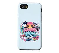 Vintage années 80 90 Nostalgie été Vibes Tropical Plage Coucher de Soleil Coque pour iPhone SE (2020) / 7/8