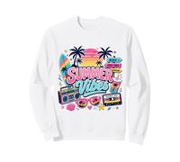 Vintage années 80 90 Nostalgie été Vibes Tropical Plage Coucher de Soleil Sweatshirt