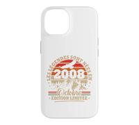 Vintage Anniversaire 18 Ans Cadeau pour Né en Octobre 2008 Coque pour iPhone 14