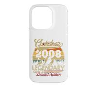 Vintage Anniversaire 18 Ans pour Né en Octobre 2008 Cadeau Coque pour iPhone 14 Pro