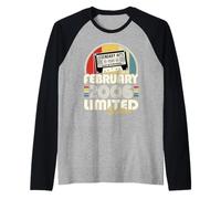 Vintage Anniversaire 20 Ans Née en Février 2006 Garçon Fille Manche Raglan