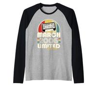 Vintage Anniversaire 20 Ans Née en Mars 2006 Garçons Filles Manche Raglan