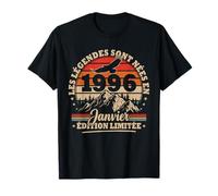 Vintage Anniversaire 30 Ans Cadeau pour Né en Janvier 1996 T-Shirt