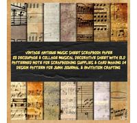 vintage antique music sheet scrapbook paper 28 decoupage & collage musical decorative sheet with old patterned note for scrapbooking supplies & card ... invitation crafting: designer collection pack