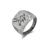 Vintage Anubis Guardian Titanium Steel Ring Ancient Egyptian Death Reaper Wolf Head Bague en acier inoxydable