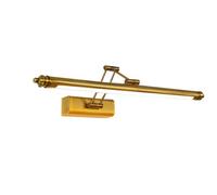 Vintage Applique Miroir Salle de Bain Laiton, Lampe de Miroir LED Rétro avec Bras Réglable et Socle en Acier Inoxydable, 6000K Luminaire Salle de Bain Étanche IP44 pour Toilette,60cm/12w