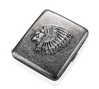 vintage argent étui à cigarettes hommes métal rétro boîte à cigarettes hommes antique étui à cigarettes 20 cigarettes case acier inoxydable étuis à cigarettes pour hommes boîte à cigarettes