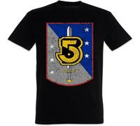 Vintage Army of Light Logo Men T-Shirt Space Center TV Series Babylon 5 Men Tops Black 3XL