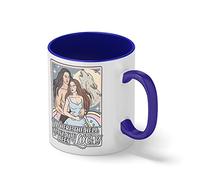 Vintage Art Bella Where the hell have you been loca Blanc tasse de café avec le bleu et poignée Rim Mug