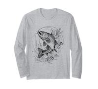 Vintage Art Nouveau Trout Fly Fishing Art Manche Longue