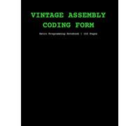 Vintage Assembly Coding Form: Retro Programming Notebook for Assembly Language | Punch Card Style Sheets for Computer Science Students | 120 Pages 8.5x11