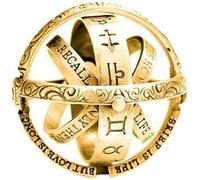 Vintage astronomique sphère boule anneau pliable cosmique doigt anneaux unisexe Couple amoureux cadeau Beau design