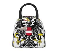 Vintage Austria Emblème National Grande Sac Isotherme Repas Boîte À Déjeuner Glacière Enfants Réutilisable Tote Unisexe Bandoulière Isolée Pique-Nique Travail École Camping