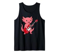 Vintage Axolotl Punk Music Playing Guitar Débardeur