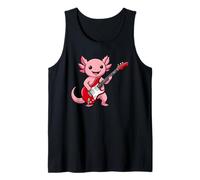 Vintage Axolotl Punk Music Playing Guitar Débardeur