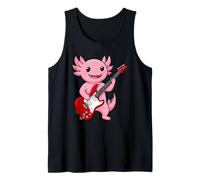 Vintage Axolotl Punk Music Playing Guitar Débardeur